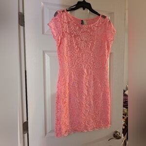H&M Pink Lace Mini Dress